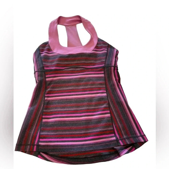 Lululemon Scoop Neck Tank Elevation  Space Dye/Smokey Rose Size 8 - Picture 3 of 8